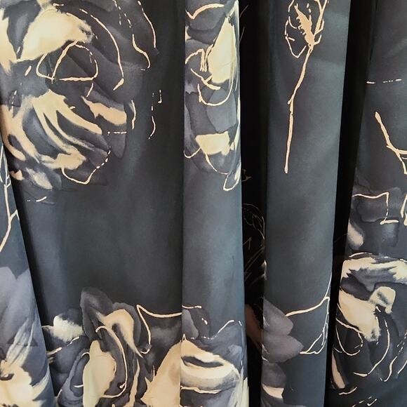 Studio By Liz Claiborne Black Florl Maxi Skirt Size 10 Whimsigoth Fairy Academia - Picture 3 of 11